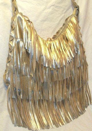 metallic gold fringed purses